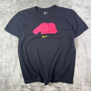 Nike Air Cloud Logo Graphic Tee Shirt Black L